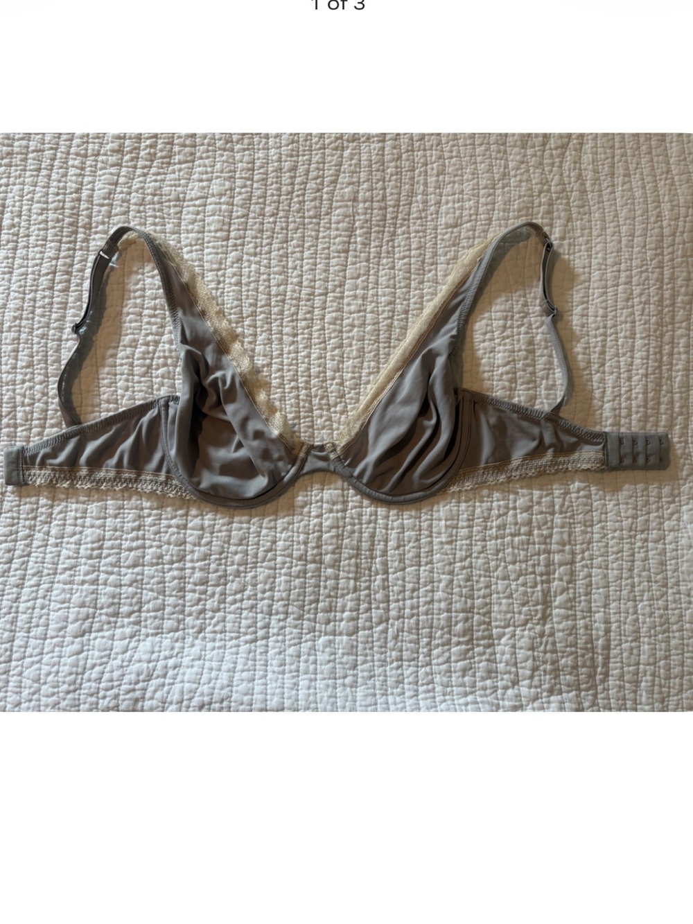 Victoria's Secret Taupe Lace-Trim Underwire Bra